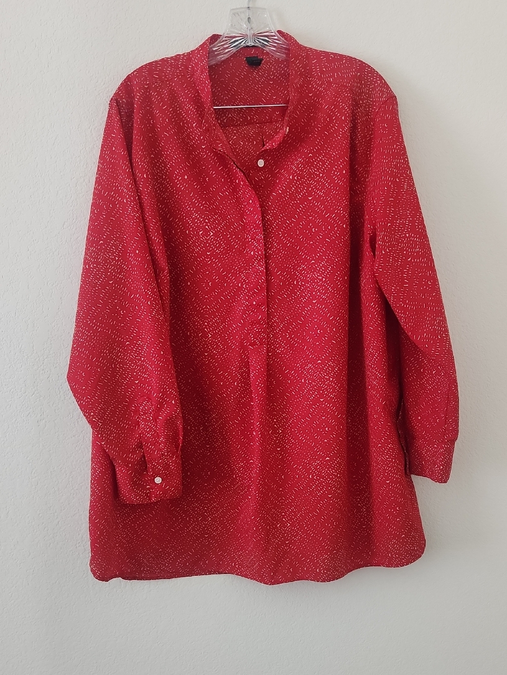 Ralph Lauren Red Patterned Long-Sleeve Blouse